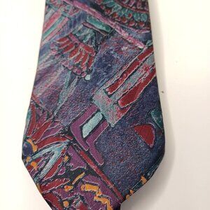Editions by Van Huesen 56" Necktie Multicolor 100% Polyester Made In USA